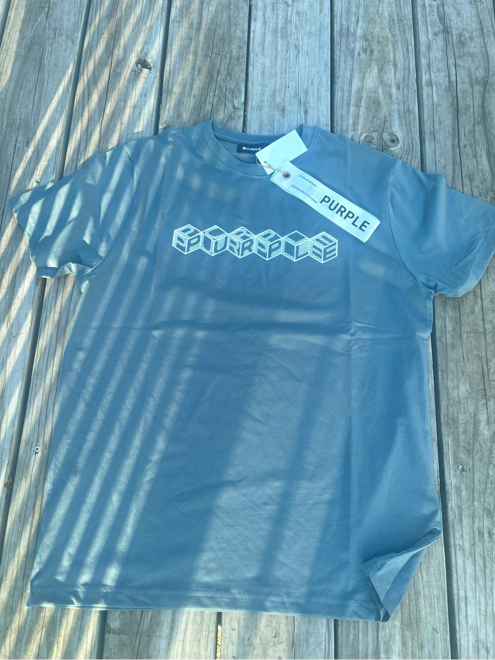 PURPLE Men's Short-Sleeve Logo Tee — Slate Blue